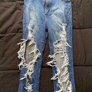 Fashion Nova Fishnet jeans